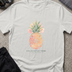 Uncharted Tribe Collective Unisex Pineapple T-Shirt in Ice Grey, front view.