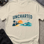 Wander Wide and Live Free T-Shirt in Sand, front view.