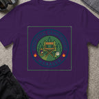 Unofficial Campground Manager T-Shirt in Purple, front view.