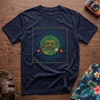 Unofficial Campground Manager T-Shirt in Navy, front view.