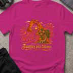 Journey Into Silence T-Shirt in Antique Heliconia, front view.