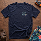 Travel Club T-Shirt in Navy, front view.