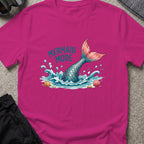 Mermaid Mode T-Shirt in Antique Heliconia, front view.