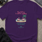 I Can Be Anything T-Shirt in Purple, front view.