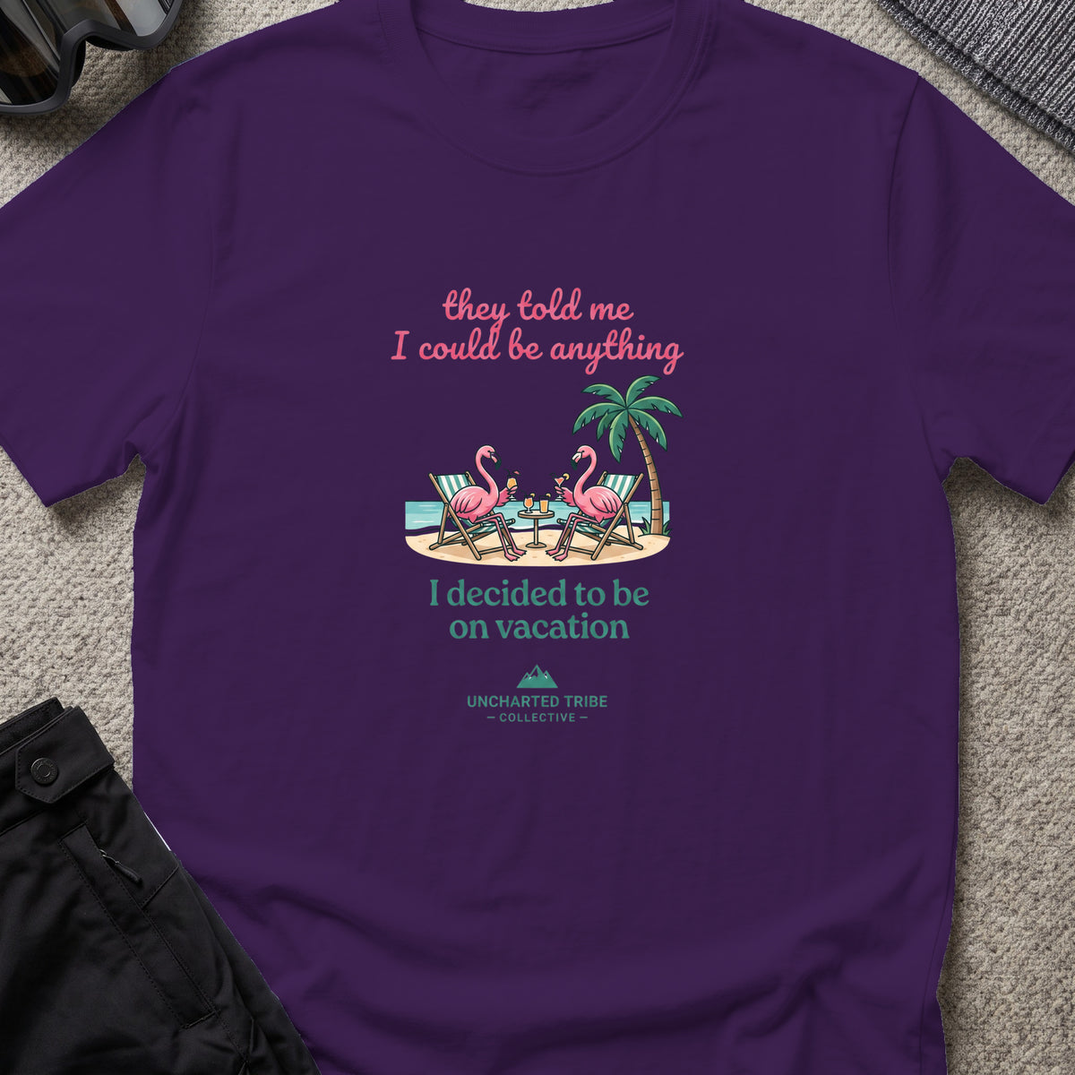 I Can Be Anything T-Shirt in Purple, front view.