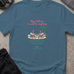 I Can Be Anything T-Shirt in Indigo Blue, front view.