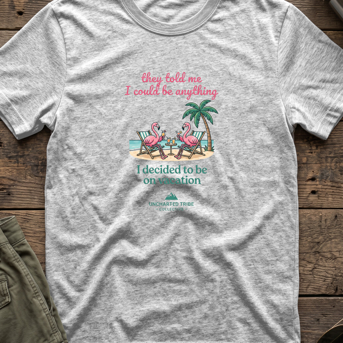 I Can Be Anything T-Shirt in Sport Grey, front view.
