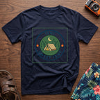 Tent Sweet Tent T-Shirt in Navy, front view.