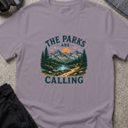 The Parks are Calling T-Shirt in Paragon, front view.