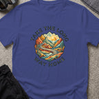 Take the Long Way Home T-Shirt in Metro Blue, front view.