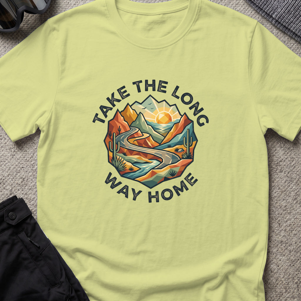 Take the Long Way Home T-Shirt in Pistachio, front view.