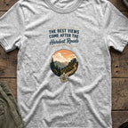 The Best Views T-Shirt in Sport Grey, front view.