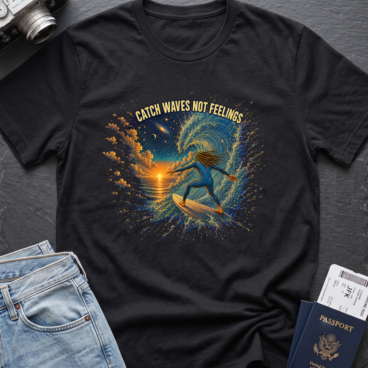 Sunset Wave Rider T-Shirt