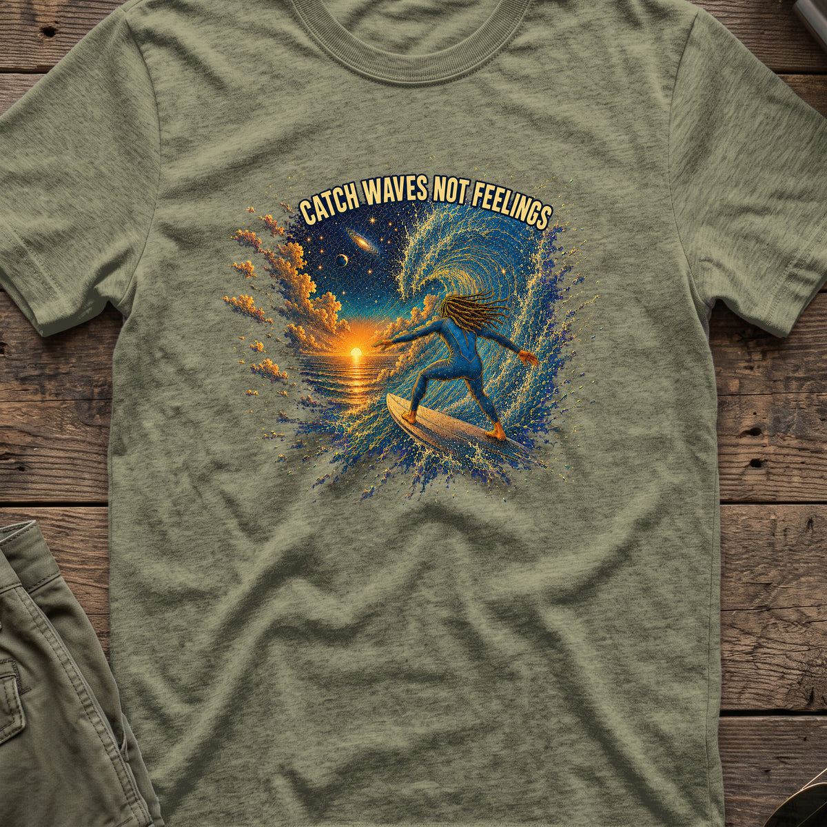 Sunset Wave Rider T-Shirt