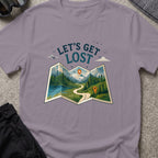 Let's Get Lost T-Shirt — Trail Map in Paragon, front view.
