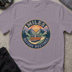 Miles Between Meetings T-Shirt in Paragon, front view.