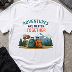 Adventures are Better Together T-Shirt in White, front view.