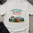 Adventures are Better Together T-Shirt in Ice Grey, front view.