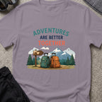 Adventures are Better Together T-Shirt in Paragon, front view.