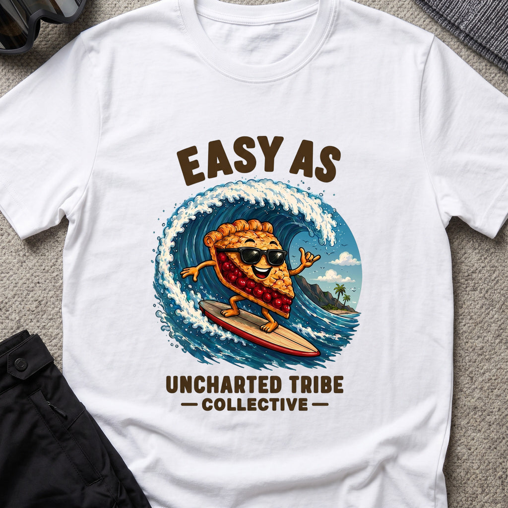 Easy as Pie T-Shirt in White, front view.
