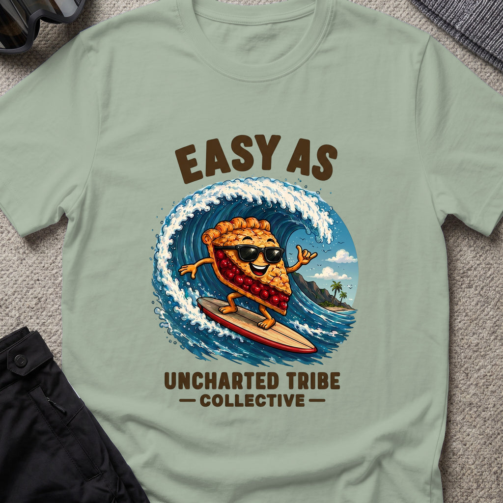 Easy as Pie T-Shirt in Sage, front view.