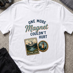 One more Magnet T-Shirt in White, front view.