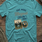 One more Magnet T-Shirt in Heather Galapagos Blue, front view.