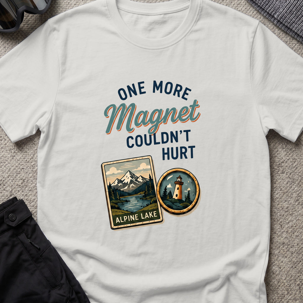 One more Magnet T-Shirt in Ice Grey, front view.