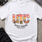 Desert Dreams T-Shirt in White, front view.
