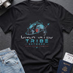 Digital Nomad T-Shirt in Black, front view.