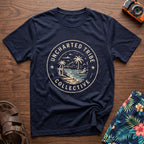 The Mark — Island Badge T-Shirt in Navy, front view.