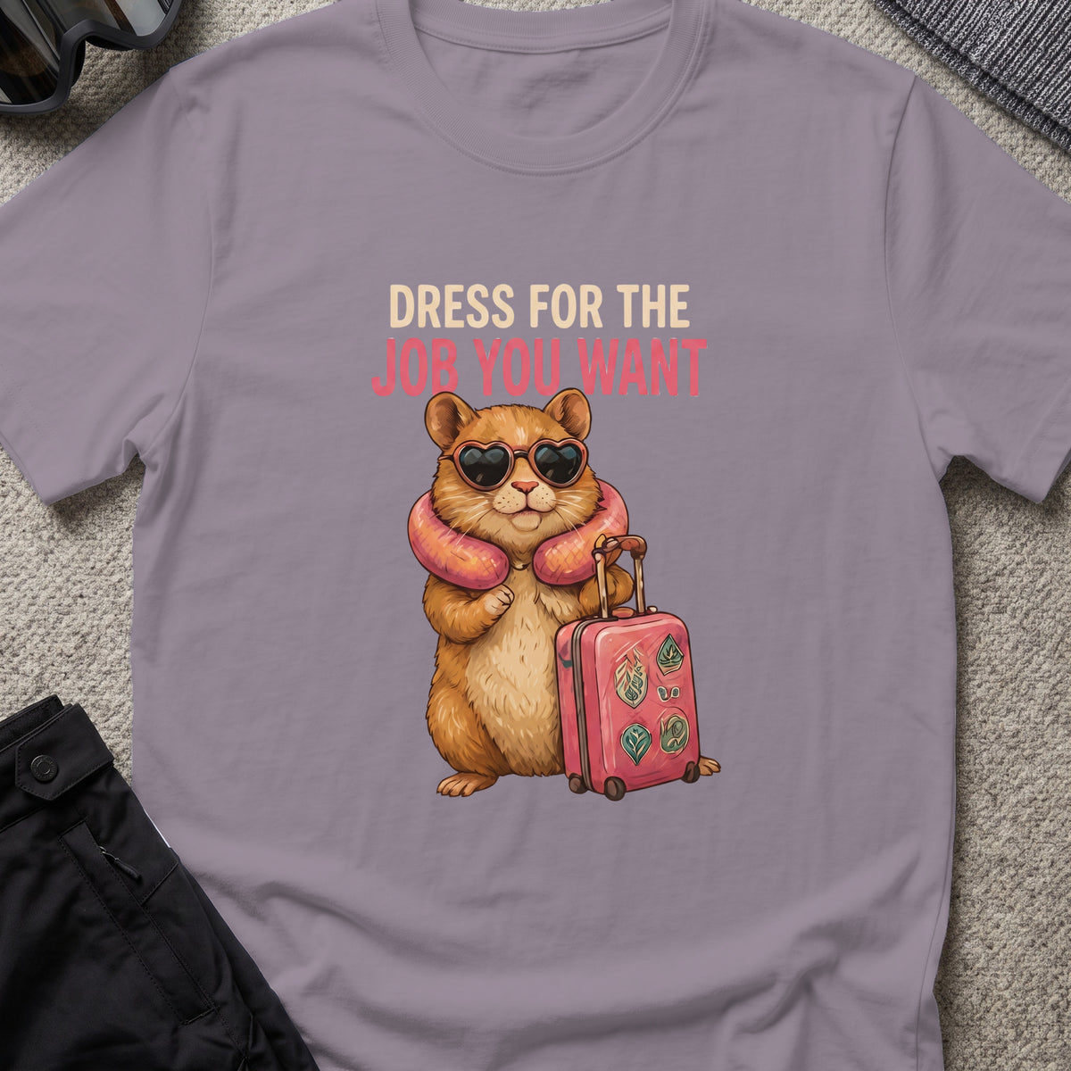 Dress for the Job You Want T-Shirt in Paragon, front view.