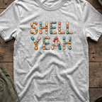 Shell Yeah T-Shirt in Sport Grey, front view.