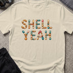 Shell Yeah T-Shirt in Sand, front view.