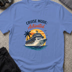 Cruise Mode Activated T-Shirt in Iris, front view.