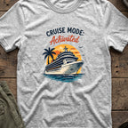 Cruise Mode Activated T-Shirt in Sport Grey, front view.