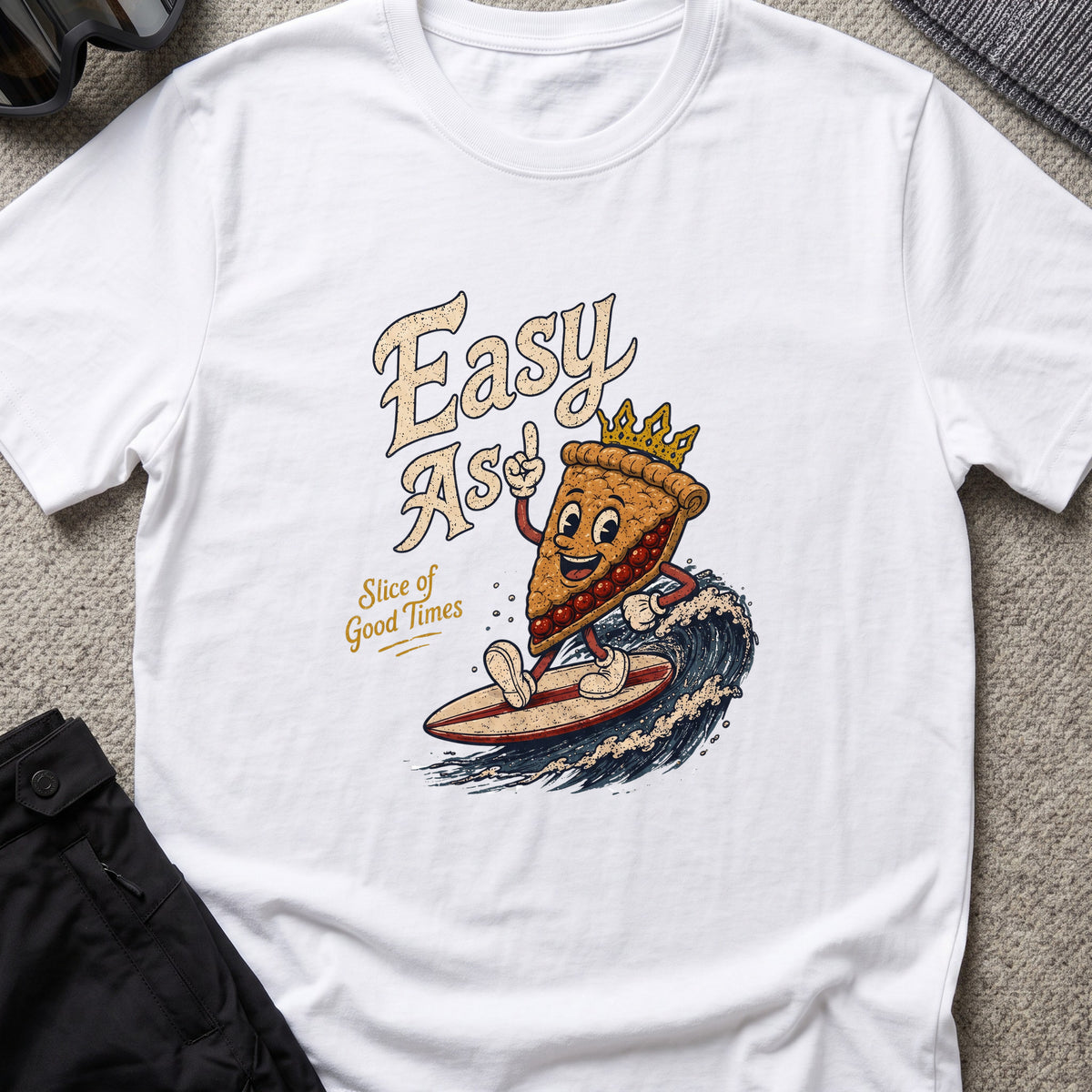 Slice of the Good Life T-Shirt in White, front view.