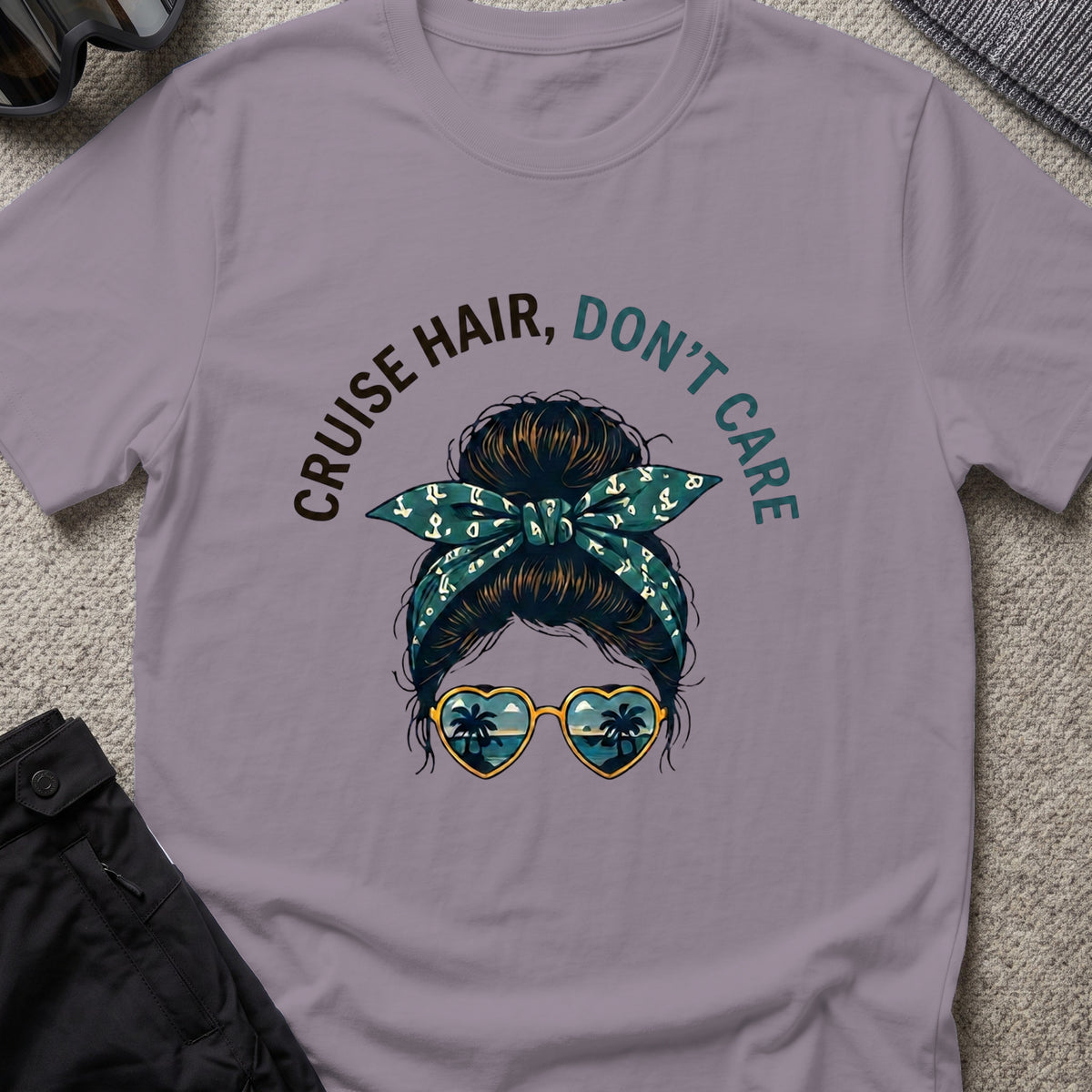 Cruise Hair Don't Care T-Shirt in Paragon, front view.