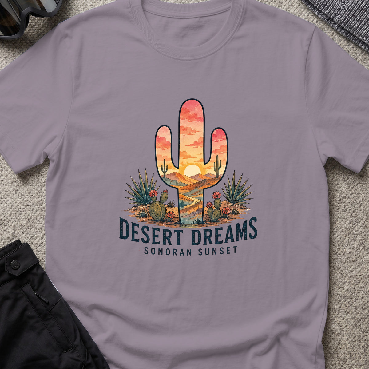 Desert Dreams T-Shirt — Sonoran Sunset in Paragon, front view.
