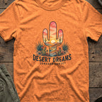 Desert Dreams T-Shirt — Sonoran Sunset in Heather Orange, front view.