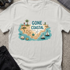 Gone Coastal T-Shirt in Ice Grey, front view.