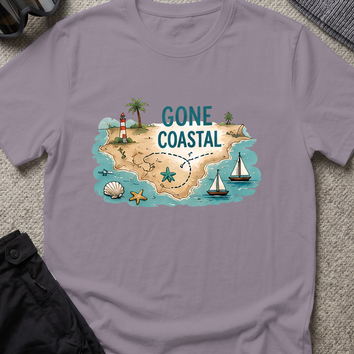 Gone Coastal T-Shirt in Paragon, front view.