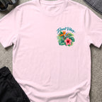 Island Vibes 2 T-Shirt in Light Pink, front view.