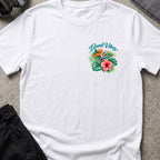 Island Vibes 2 T-Shirt in White, front view.
