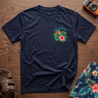 Island Vibes 2 T-Shirt in Navy, front view.