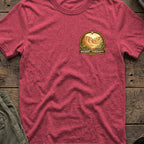 Desert Therapy T-Shirt — Desert Arch in Heather Cardinal, front view.