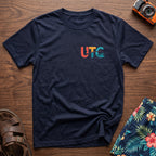 Surfs Up T-Shirt in Navy, front view.