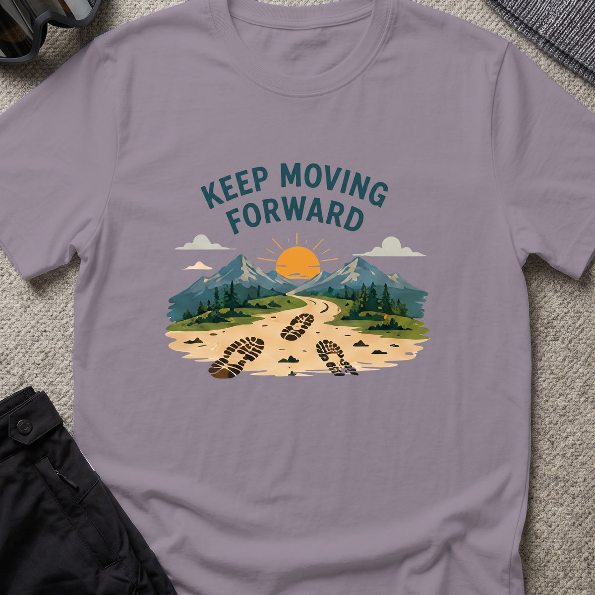 Keep Moving Forward T-Shirt in Paragon, front view.