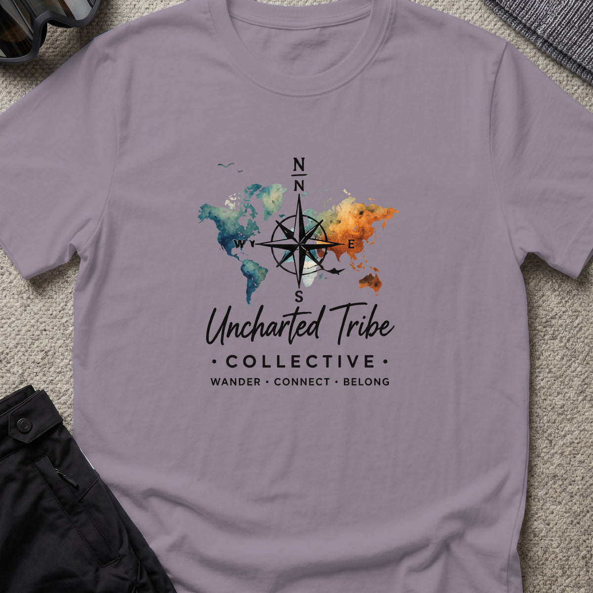 Uncharted World T-Shirt in Paragon, front view.