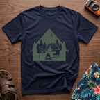 Night Under the Stars Travel T-Shirt in Navy, front view.